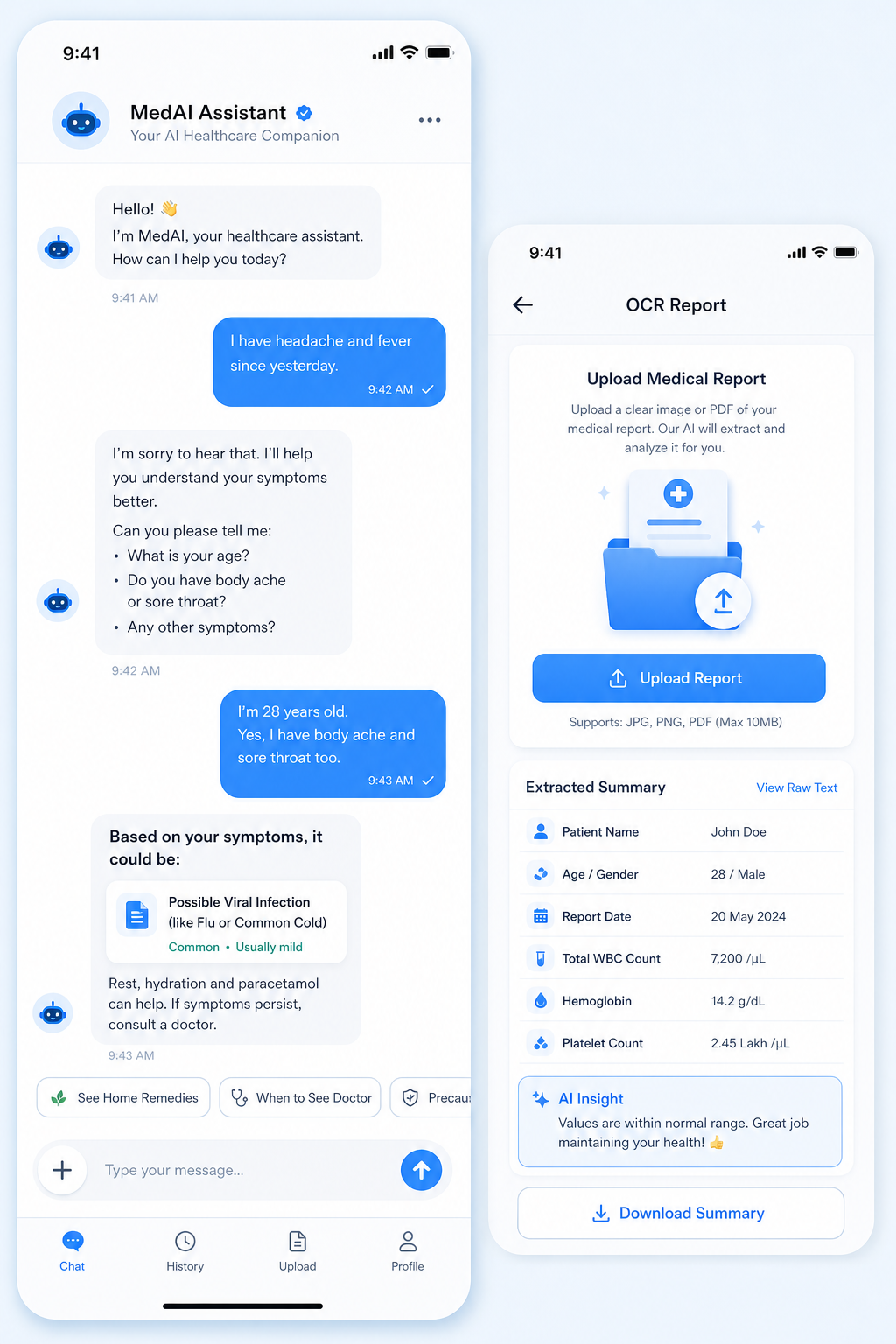 Doctor Bot chat UI